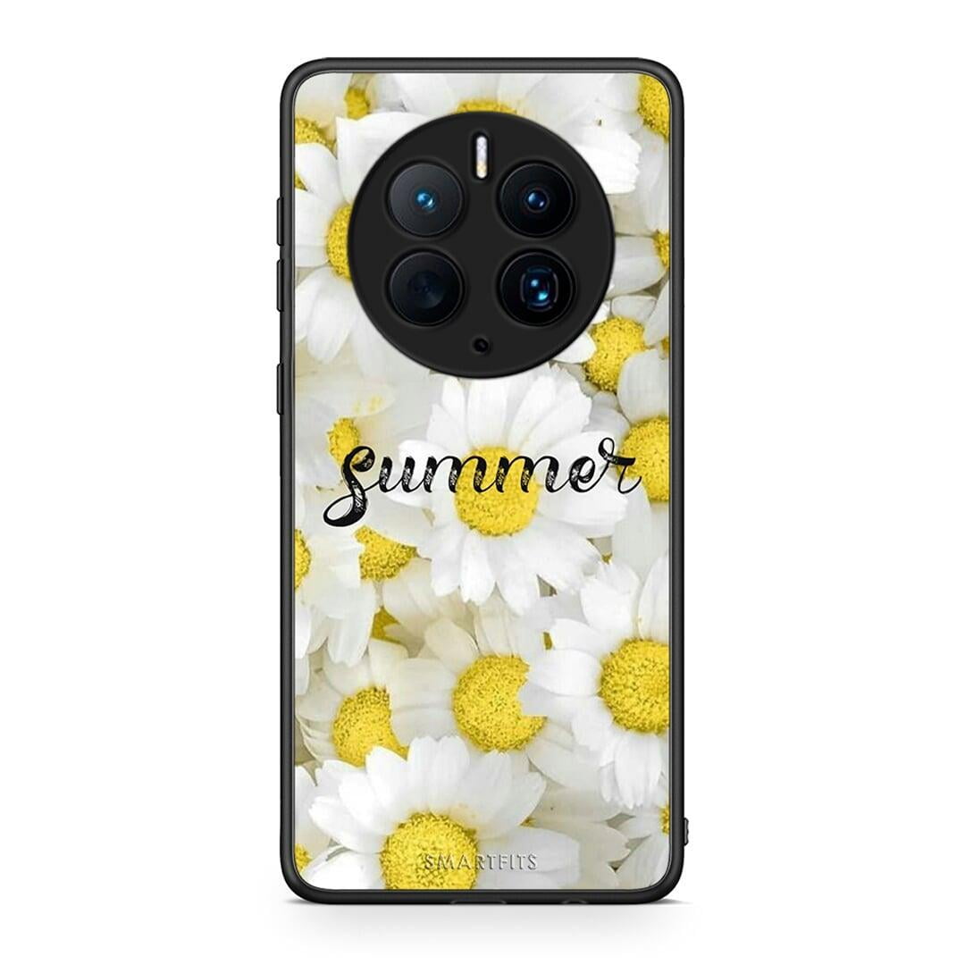 Θήκη Huawei Mate 50 Pro Summer Daisies από τη Smartfits με σχέδιο στο πίσω μέρος και μαύρο περίβλημα | Huawei Mate 50 Pro Summer Daisies Case with Colorful Back and Black Bezels