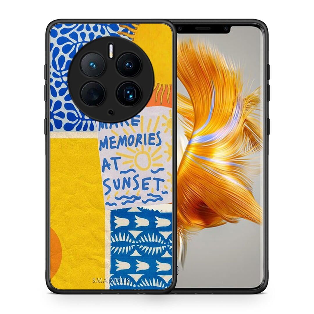 Θήκη Huawei Mate 50 Pro Sunset Memories από τη Smartfits με σχέδιο στο πίσω μέρος και μαύρο περίβλημα | Huawei Mate 50 Pro Sunset Memories Case with Colorful Back and Black Bezels