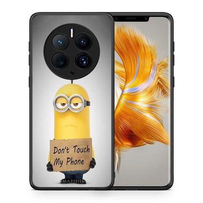 Θήκη Huawei Mate 50 Pro Text Minion από τη Smartfits με σχέδιο στο πίσω μέρος και μαύρο περίβλημα | Huawei Mate 50 Pro Text Minion Case with Colorful Back and Black Bezels