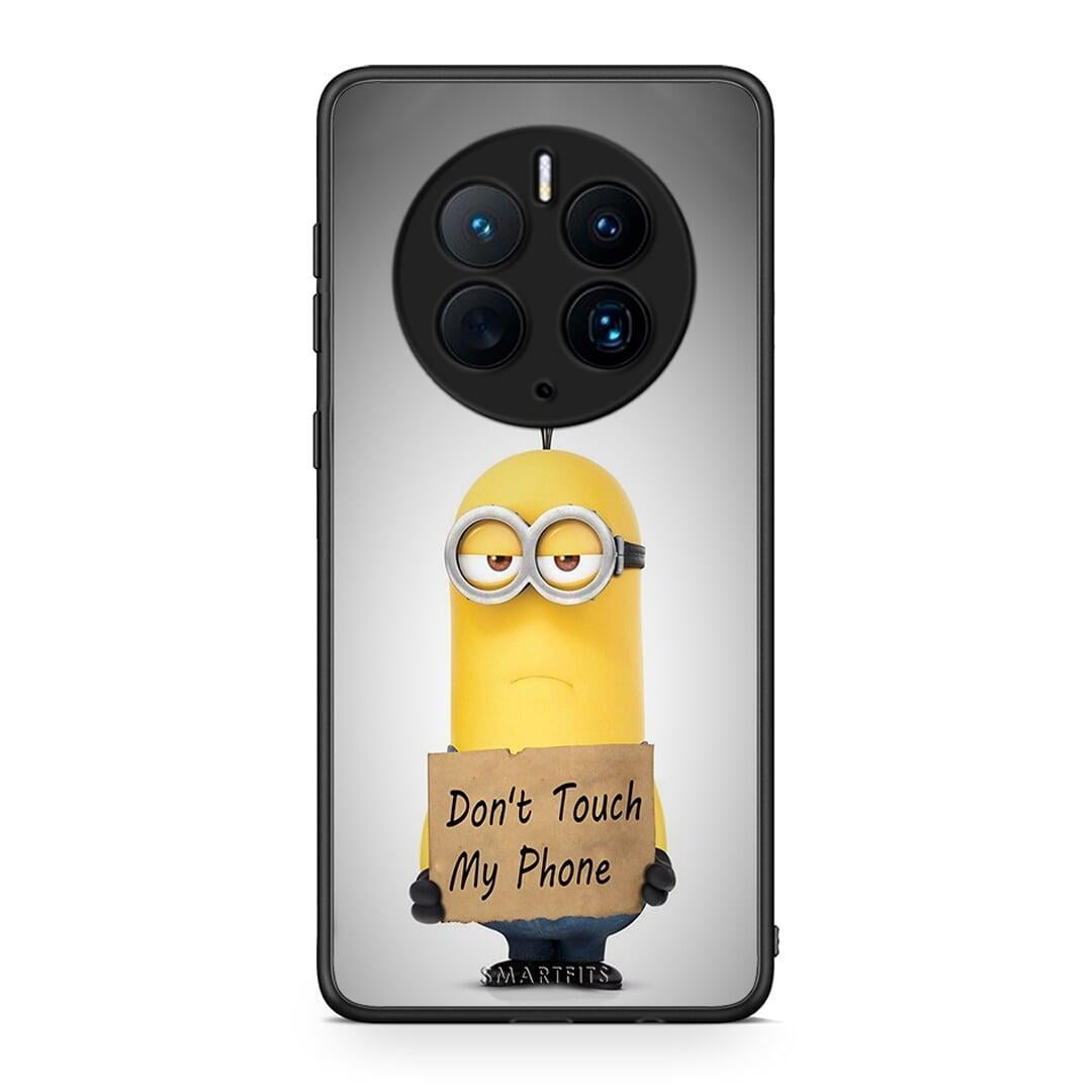 Θήκη Huawei Mate 50 Pro Text Minion από τη Smartfits με σχέδιο στο πίσω μέρος και μαύρο περίβλημα | Huawei Mate 50 Pro Text Minion Case with Colorful Back and Black Bezels