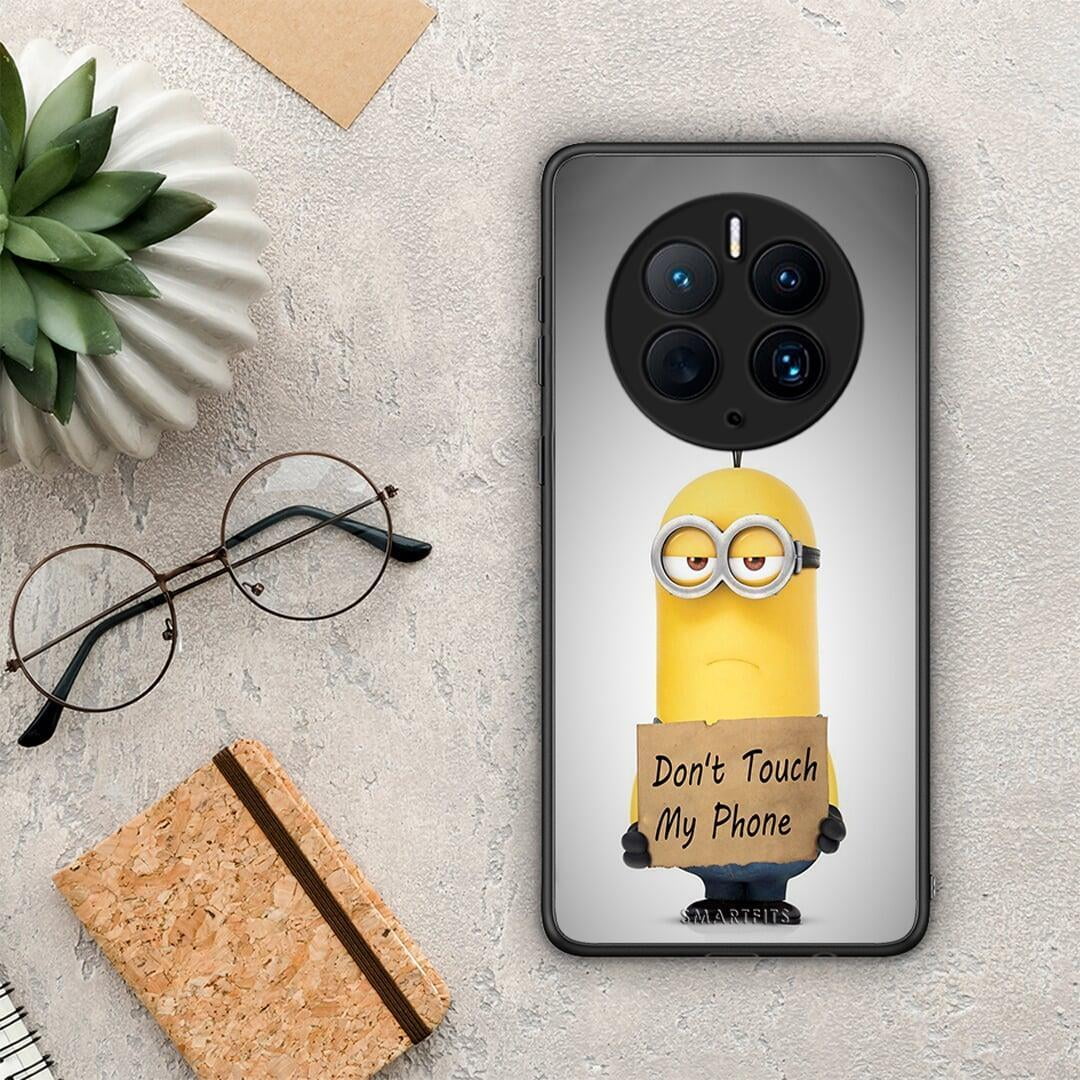 Θήκη Huawei Mate 50 Pro Text Minion από τη Smartfits με σχέδιο στο πίσω μέρος και μαύρο περίβλημα | Huawei Mate 50 Pro Text Minion Case with Colorful Back and Black Bezels