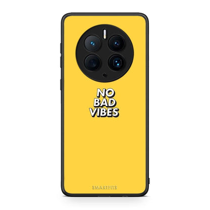 Θήκη Huawei Mate 50 Pro Text Vibes από τη Smartfits με σχέδιο στο πίσω μέρος και μαύρο περίβλημα | Huawei Mate 50 Pro Text Vibes Case with Colorful Back and Black Bezels
