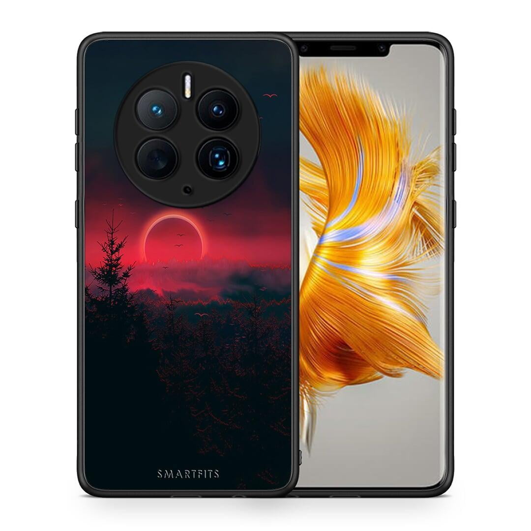 Θήκη Huawei Mate 50 Pro Tropic Sunset από τη Smartfits με σχέδιο στο πίσω μέρος και μαύρο περίβλημα | Huawei Mate 50 Pro Tropic Sunset Case with Colorful Back and Black Bezels
