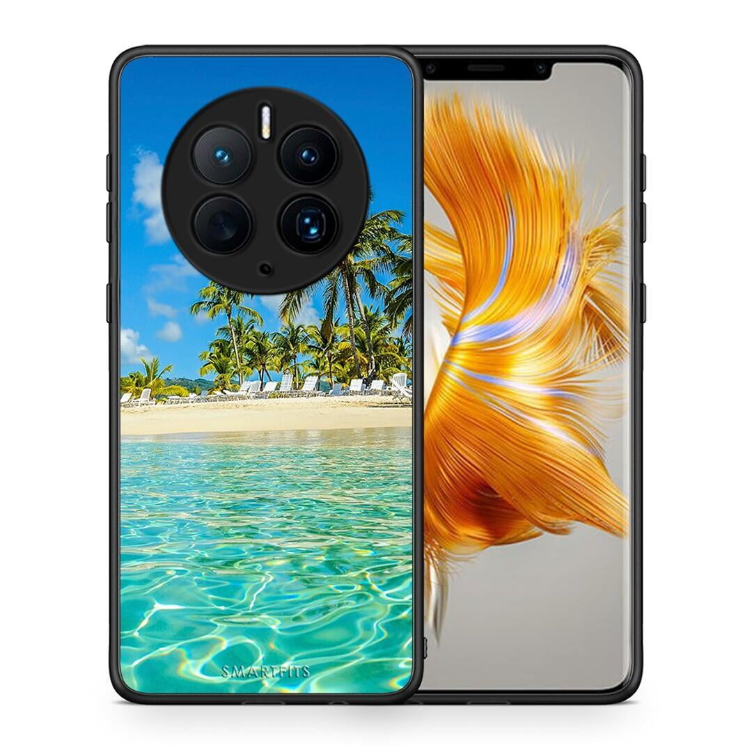 Θήκη Huawei Mate 50 Pro Tropical Vibes από τη Smartfits με σχέδιο στο πίσω μέρος και μαύρο περίβλημα | Huawei Mate 50 Pro Tropical Vibes Case with Colorful Back and Black Bezels