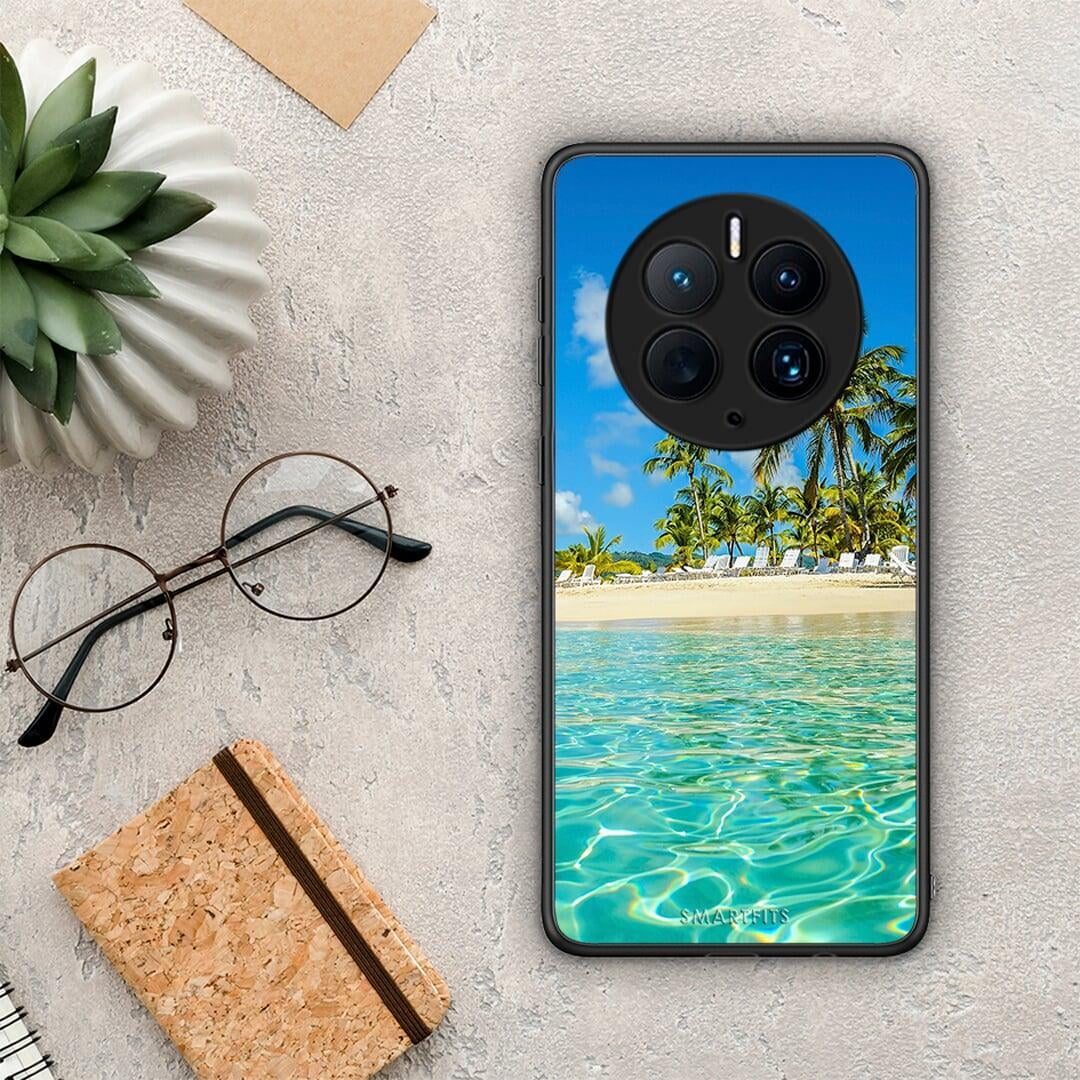 Θήκη Huawei Mate 50 Pro Tropical Vibes από τη Smartfits με σχέδιο στο πίσω μέρος και μαύρο περίβλημα | Huawei Mate 50 Pro Tropical Vibes Case with Colorful Back and Black Bezels