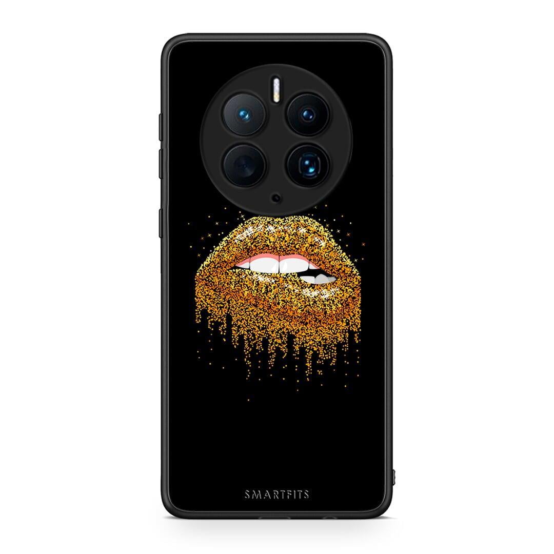 Θήκη Huawei Mate 50 Pro Valentine Golden από τη Smartfits με σχέδιο στο πίσω μέρος και μαύρο περίβλημα | Huawei Mate 50 Pro Valentine Golden Case with Colorful Back and Black Bezels