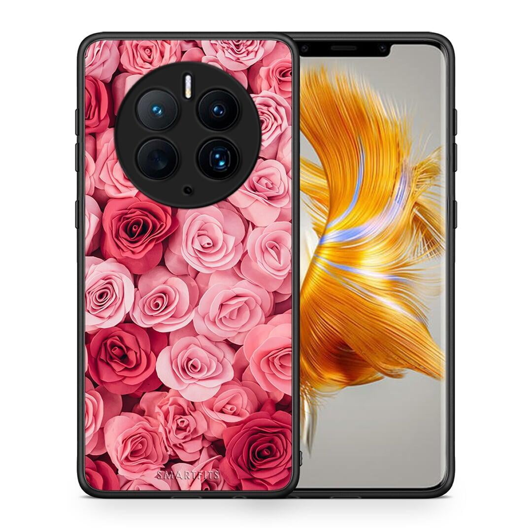 Θήκη Huawei Mate 50 Pro Valentine RoseGarden από τη Smartfits με σχέδιο στο πίσω μέρος και μαύρο περίβλημα | Huawei Mate 50 Pro Valentine RoseGarden Case with Colorful Back and Black Bezels