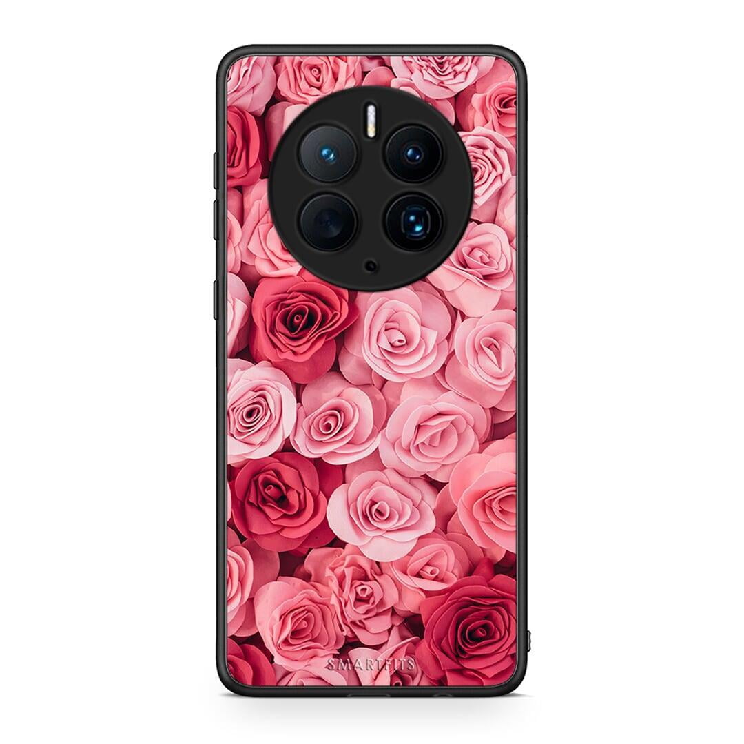Θήκη Huawei Mate 50 Pro Valentine RoseGarden από τη Smartfits με σχέδιο στο πίσω μέρος και μαύρο περίβλημα | Huawei Mate 50 Pro Valentine RoseGarden Case with Colorful Back and Black Bezels