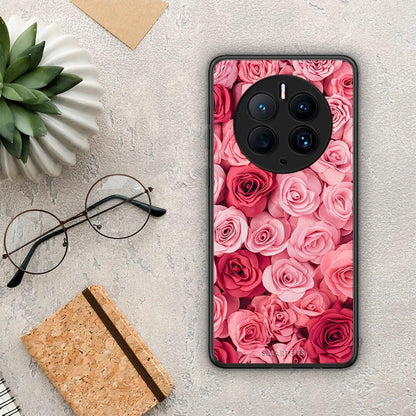 Θήκη Huawei Mate 50 Pro Valentine RoseGarden από τη Smartfits με σχέδιο στο πίσω μέρος και μαύρο περίβλημα | Huawei Mate 50 Pro Valentine RoseGarden Case with Colorful Back and Black Bezels