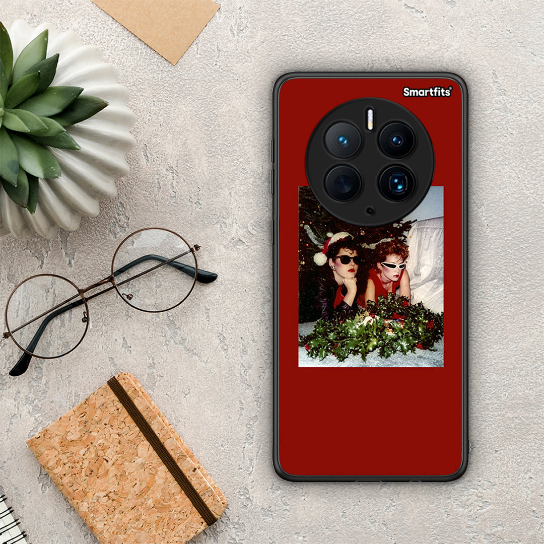 Θήκη Huawei Mate 50 Pro Waiting For Xmas από τη Smartfits με σχέδιο στο πίσω μέρος και μαύρο περίβλημα | Huawei Mate 50 Pro Waiting For Xmas Case with Colorful Back and Black Bezels