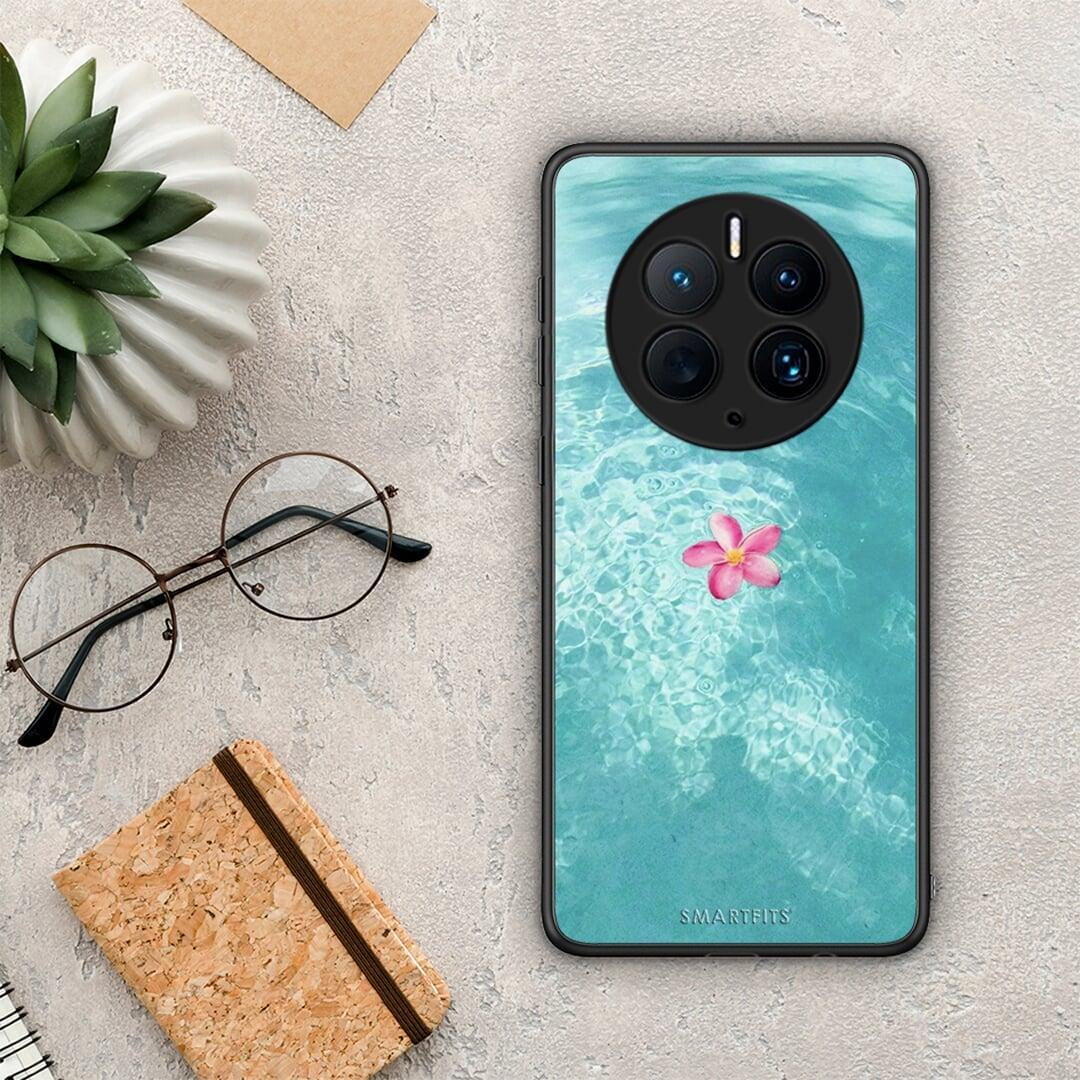 Θήκη Huawei Mate 50 Pro Water Flower από τη Smartfits με σχέδιο στο πίσω μέρος και μαύρο περίβλημα | Huawei Mate 50 Pro Water Flower Case with Colorful Back and Black Bezels