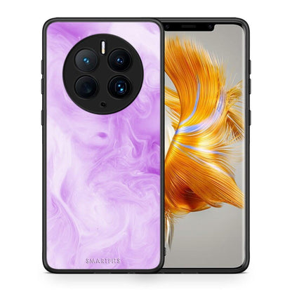 Θήκη Huawei Mate 50 Pro Watercolor Lavender από τη Smartfits με σχέδιο στο πίσω μέρος και μαύρο περίβλημα | Huawei Mate 50 Pro Watercolor Lavender Case with Colorful Back and Black Bezels