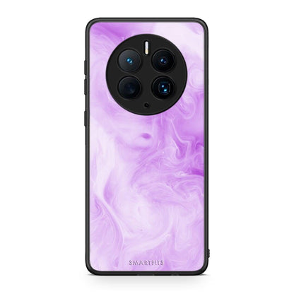 Θήκη Huawei Mate 50 Pro Watercolor Lavender από τη Smartfits με σχέδιο στο πίσω μέρος και μαύρο περίβλημα | Huawei Mate 50 Pro Watercolor Lavender Case with Colorful Back and Black Bezels