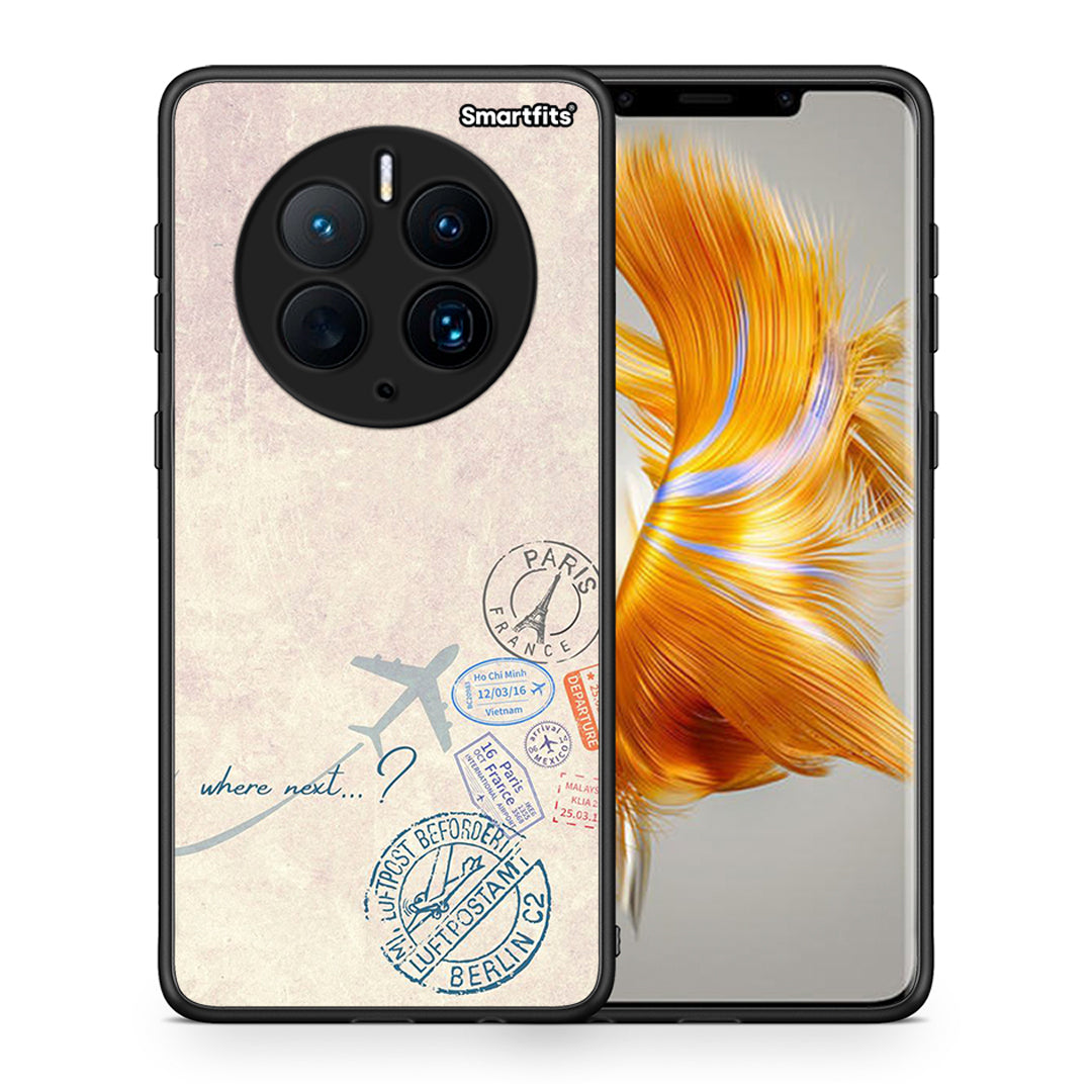 Θήκη Huawei Mate 50 Pro Where Next από τη Smartfits με σχέδιο στο πίσω μέρος και μαύρο περίβλημα | Huawei Mate 50 Pro Where Next Case with Colorful Back and Black Bezels