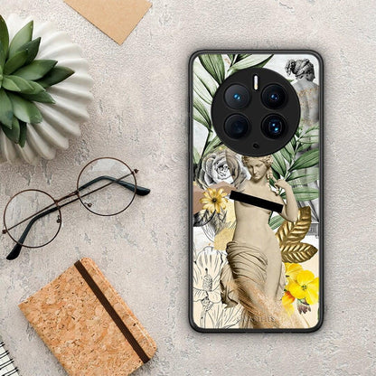 Θήκη Huawei Mate 50 Pro Woman Statue από τη Smartfits με σχέδιο στο πίσω μέρος και μαύρο περίβλημα | Huawei Mate 50 Pro Woman Statue Case with Colorful Back and Black Bezels