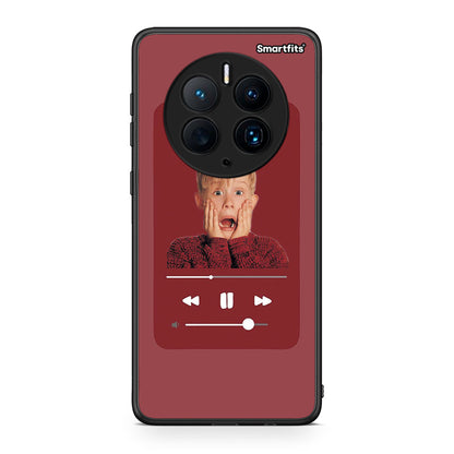 Θήκη Huawei Mate 50 Pro Xmas Alone Music από τη Smartfits με σχέδιο στο πίσω μέρος και μαύρο περίβλημα | Huawei Mate 50 Pro Xmas Alone Music Case with Colorful Back and Black Bezels