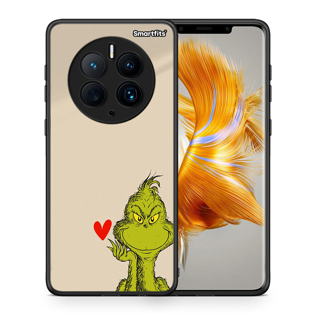 Θήκη Huawei Mate 50 Pro Xmas Grinch από τη Smartfits με σχέδιο στο πίσω μέρος και μαύρο περίβλημα | Huawei Mate 50 Pro Xmas Grinch Case with Colorful Back and Black Bezels