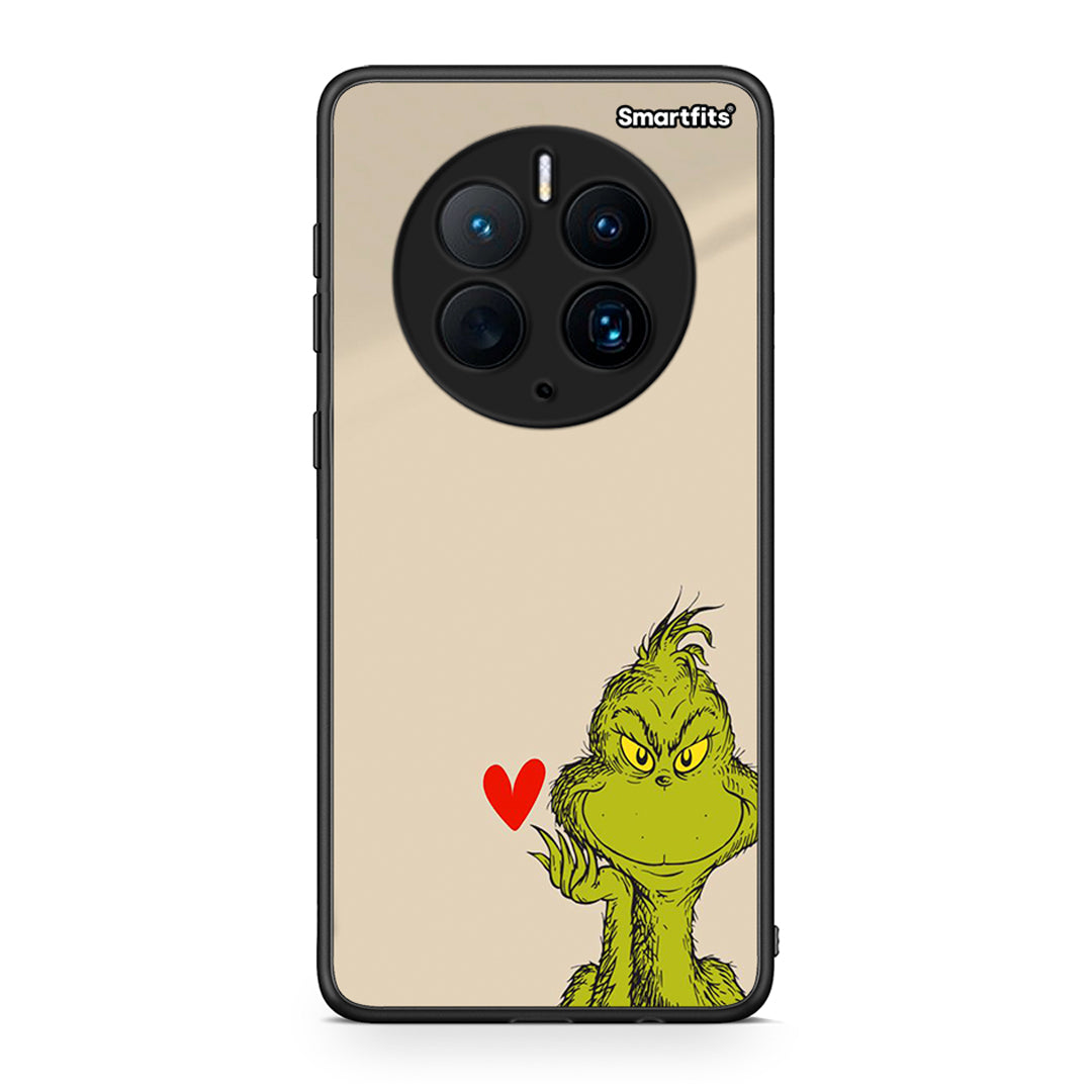 Θήκη Huawei Mate 50 Pro Xmas Grinch από τη Smartfits με σχέδιο στο πίσω μέρος και μαύρο περίβλημα | Huawei Mate 50 Pro Xmas Grinch Case with Colorful Back and Black Bezels