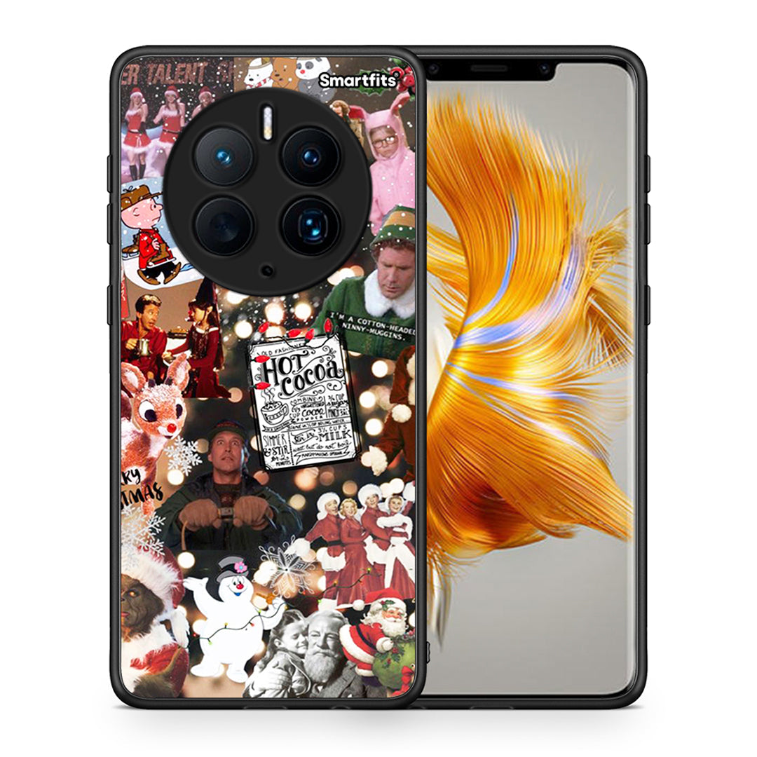 Θήκη Huawei Mate 50 Pro Xmas Movies από τη Smartfits με σχέδιο στο πίσω μέρος και μαύρο περίβλημα | Huawei Mate 50 Pro Xmas Movies Case with Colorful Back and Black Bezels