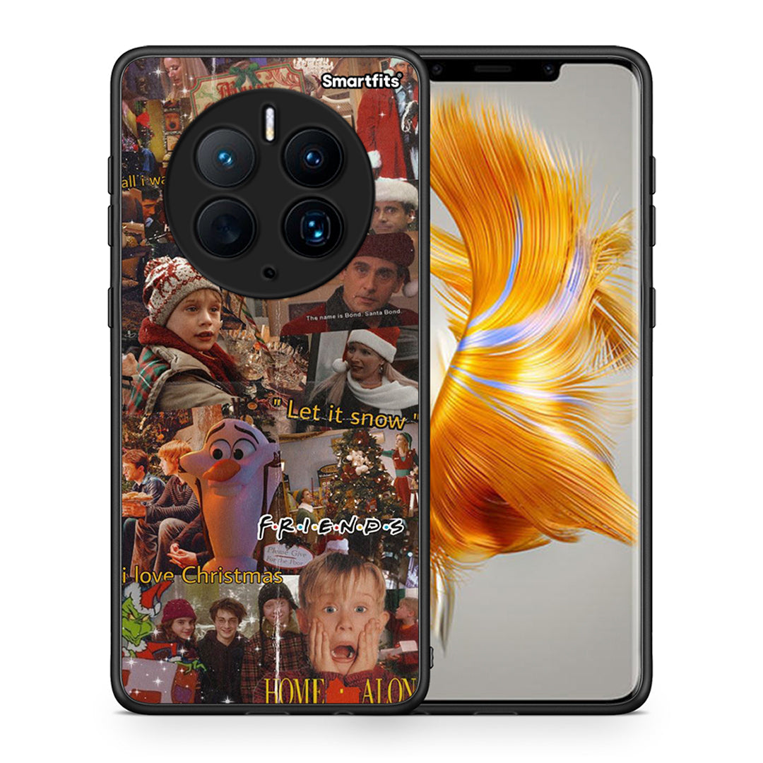 Θήκη Huawei Mate 50 Pro Xmas Wishes από τη Smartfits με σχέδιο στο πίσω μέρος και μαύρο περίβλημα | Huawei Mate 50 Pro Xmas Wishes Case with Colorful Back and Black Bezels