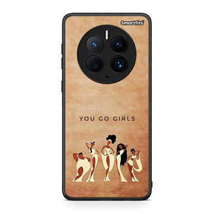 Θήκη Huawei Mate 50 Pro You Go Girl από τη Smartfits με σχέδιο στο πίσω μέρος και μαύρο περίβλημα | Huawei Mate 50 Pro You Go Girl Case with Colorful Back and Black Bezels