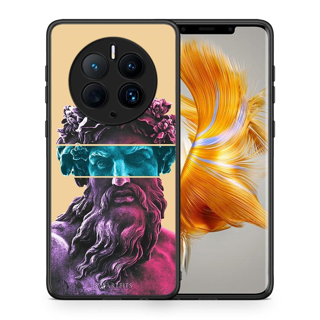 Θήκη Huawei Mate 50 Pro Zeus Art από τη Smartfits με σχέδιο στο πίσω μέρος και μαύρο περίβλημα | Huawei Mate 50 Pro Zeus Art Case with Colorful Back and Black Bezels