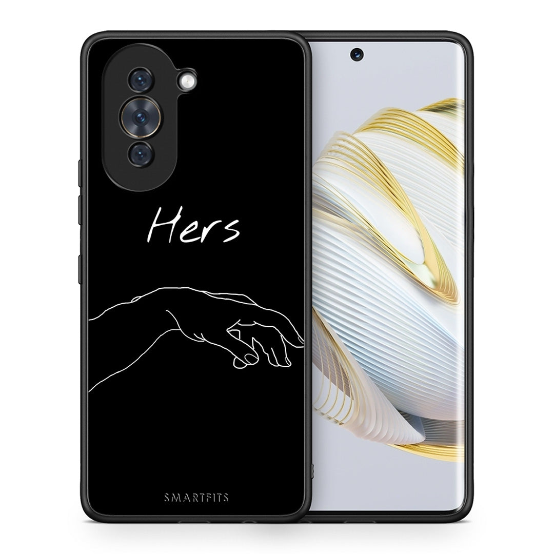 Θήκη Αγίου Βαλεντίνου Huawei Nova 10 Aeshetic Love 1 από τη Smartfits με σχέδιο στο πίσω μέρος και μαύρο περίβλημα | Huawei Nova 10 Aeshetic Love 1 case with colorful back and black bezels