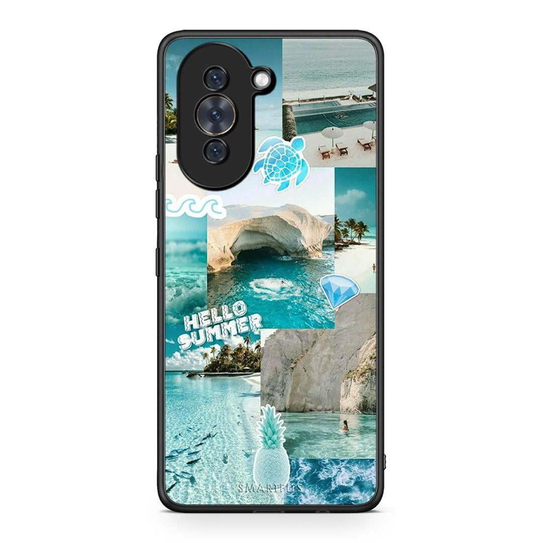 Huawei Nova 10 Aesthetic Summer Θήκη από τη Smartfits με σχέδιο στο πίσω μέρος και μαύρο περίβλημα | Smartphone case with colorful back and black bezels by Smartfits