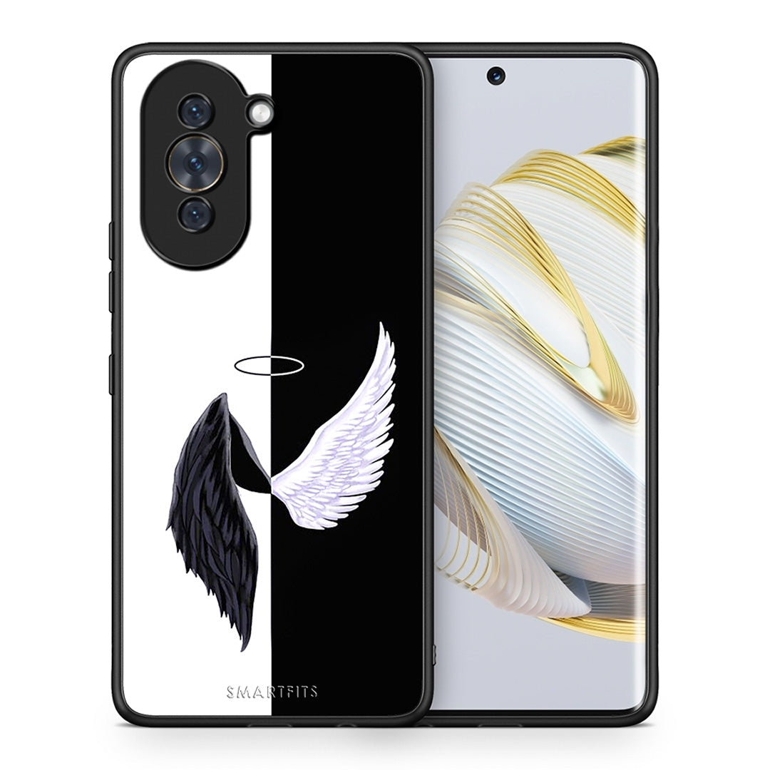 Θήκη Huawei Nova 10 Angels Demons από τη Smartfits με σχέδιο στο πίσω μέρος και μαύρο περίβλημα | Huawei Nova 10 Angels Demons case with colorful back and black bezels