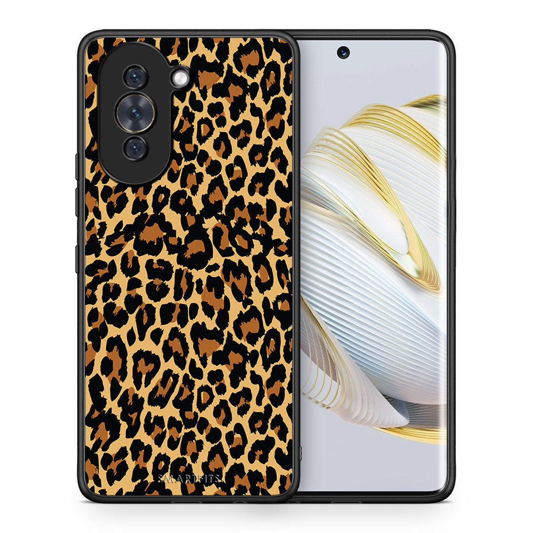 Θήκη Huawei Nova 10 Leopard Animal από τη Smartfits με σχέδιο στο πίσω μέρος και μαύρο περίβλημα | Huawei Nova 10 Leopard Animal case with colorful back and black bezels