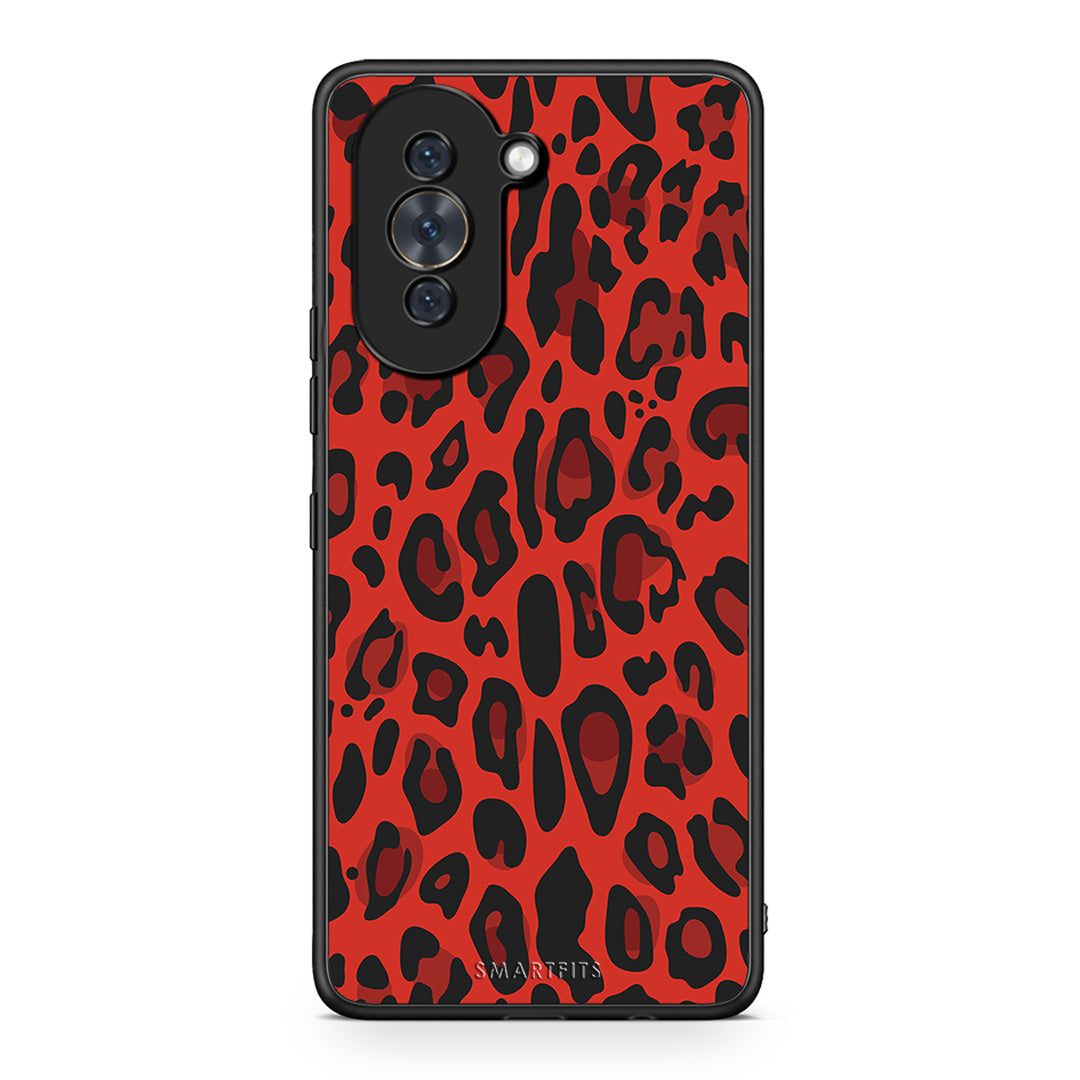 4 - Huawei Nova 10 Red Leopard Animal case, cover, bumper