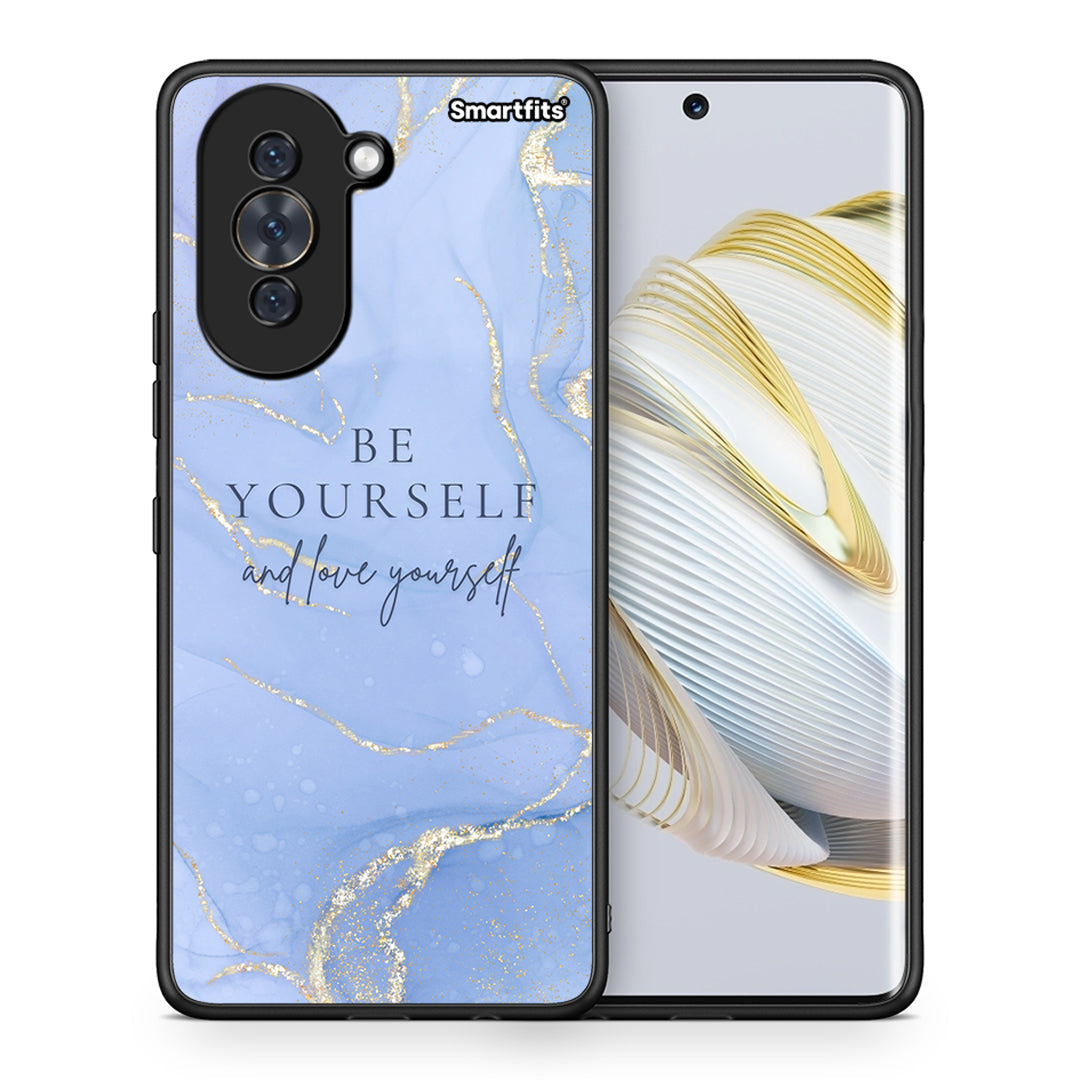 Θήκη Huawei Nova 10 Be Yourself από τη Smartfits με σχέδιο στο πίσω μέρος και μαύρο περίβλημα | Huawei Nova 10 Be Yourself case with colorful back and black bezels