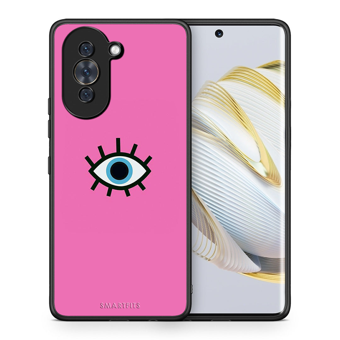 Θήκη Huawei Nova 10 Blue Eye Pink από τη Smartfits με σχέδιο στο πίσω μέρος και μαύρο περίβλημα | Huawei Nova 10 Blue Eye Pink case with colorful back and black bezels