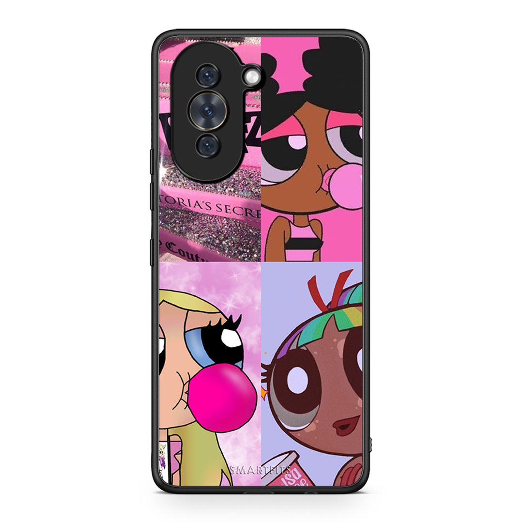 Huawei Nova 10 Bubble Girls Θήκη Αγίου Βαλεντίνου από τη Smartfits με σχέδιο στο πίσω μέρος και μαύρο περίβλημα | Smartphone case with colorful back and black bezels by Smartfits