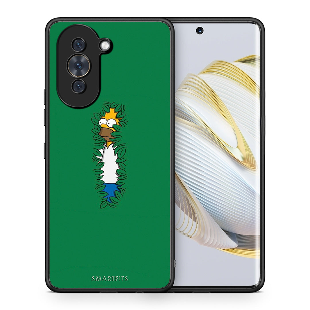 Θήκη Αγίου Βαλεντίνου Huawei Nova 10 Bush Man από τη Smartfits με σχέδιο στο πίσω μέρος και μαύρο περίβλημα | Huawei Nova 10 Bush Man case with colorful back and black bezels