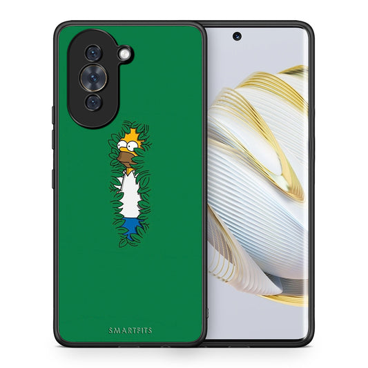 Θήκη Αγίου Βαλεντίνου Huawei Nova 10 Bush Man από τη Smartfits με σχέδιο στο πίσω μέρος και μαύρο περίβλημα | Huawei Nova 10 Bush Man case with colorful back and black bezels