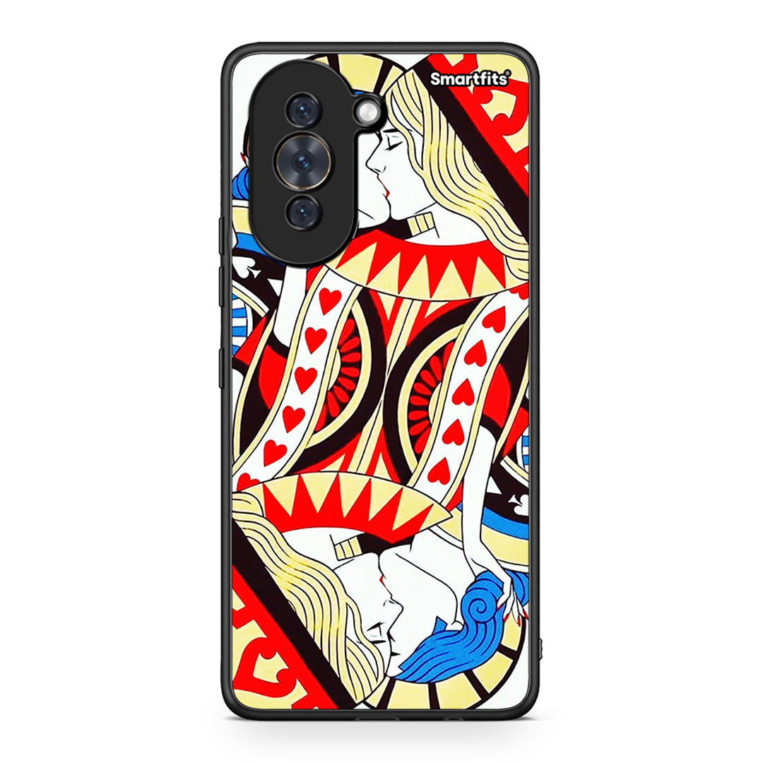Huawei Nova 10 Card Love θήκη από τη Smartfits με σχέδιο στο πίσω μέρος και μαύρο περίβλημα | Smartphone case with colorful back and black bezels by Smartfits