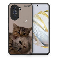 Thumbnail for Θήκη Huawei Nova 10 Cats In Love από τη Smartfits με σχέδιο στο πίσω μέρος και μαύρο περίβλημα | Huawei Nova 10 Cats In Love case with colorful back and black bezels