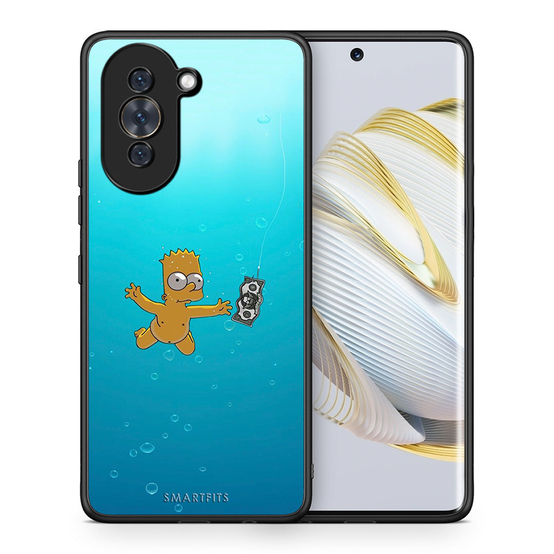 Θήκη Huawei Nova 10 Chasing Money από τη Smartfits με σχέδιο στο πίσω μέρος και μαύρο περίβλημα | Huawei Nova 10 Chasing Money case with colorful back and black bezels