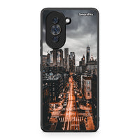 Thumbnail for Huawei Nova 10 City Lights θήκη από τη Smartfits με σχέδιο στο πίσω μέρος και μαύρο περίβλημα | Smartphone case with colorful back and black bezels by Smartfits
