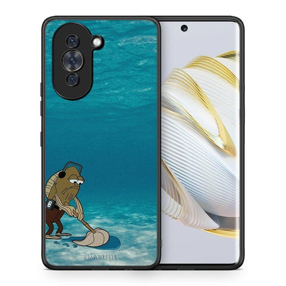 Θήκη Huawei Nova 10 Clean The Ocean από τη Smartfits με σχέδιο στο πίσω μέρος και μαύρο περίβλημα | Huawei Nova 10 Clean The Ocean case with colorful back and black bezels