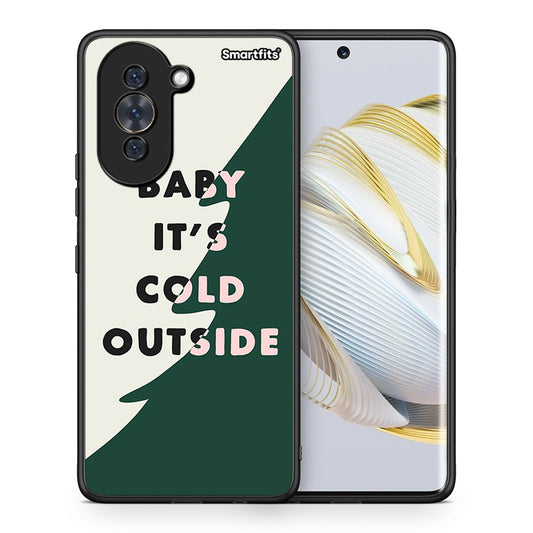 Θήκη Huawei Nova 10 Cold Outside από τη Smartfits με σχέδιο στο πίσω μέρος και μαύρο περίβλημα | Huawei Nova 10 Cold Outside case with colorful back and black bezels