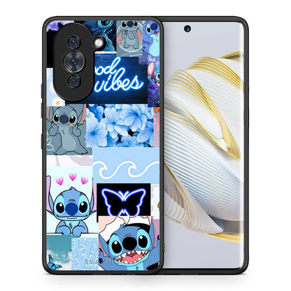 Θήκη Αγίου Βαλεντίνου Huawei Nova 10 Collage Good Vibes από τη Smartfits με σχέδιο στο πίσω μέρος και μαύρο περίβλημα | Huawei Nova 10 Collage Good Vibes case with colorful back and black bezels