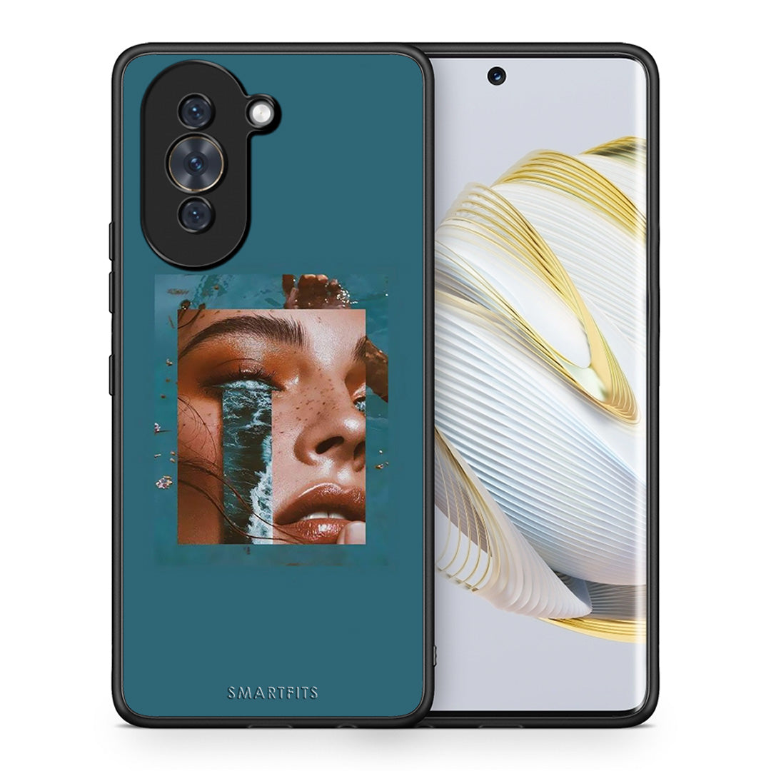 Θήκη Huawei Nova 10 Cry An Ocean από τη Smartfits με σχέδιο στο πίσω μέρος και μαύρο περίβλημα | Huawei Nova 10 Cry An Ocean case with colorful back and black bezels