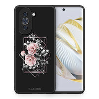 Thumbnail for Θήκη Huawei Nova 10 Frame Flower από τη Smartfits με σχέδιο στο πίσω μέρος και μαύρο περίβλημα | Huawei Nova 10 Frame Flower case with colorful back and black bezels