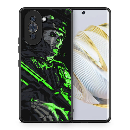 Θήκη Αγίου Βαλεντίνου Huawei Nova 10 Green Soldier από τη Smartfits με σχέδιο στο πίσω μέρος και μαύρο περίβλημα | Huawei Nova 10 Green Soldier case with colorful back and black bezels