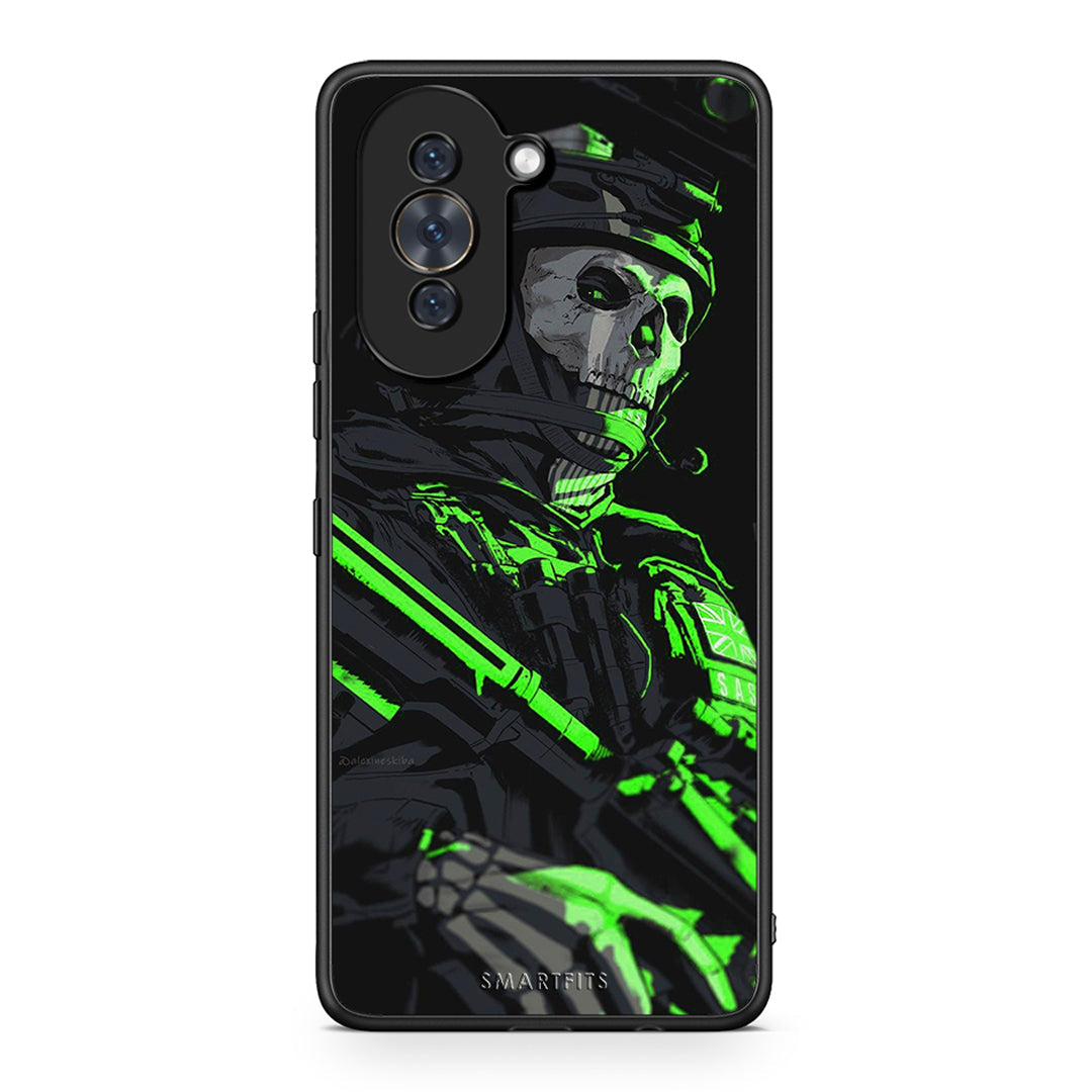 Huawei Nova 10 Green Soldier Θήκη Αγίου Βαλεντίνου από τη Smartfits με σχέδιο στο πίσω μέρος και μαύρο περίβλημα | Smartphone case with colorful back and black bezels by Smartfits