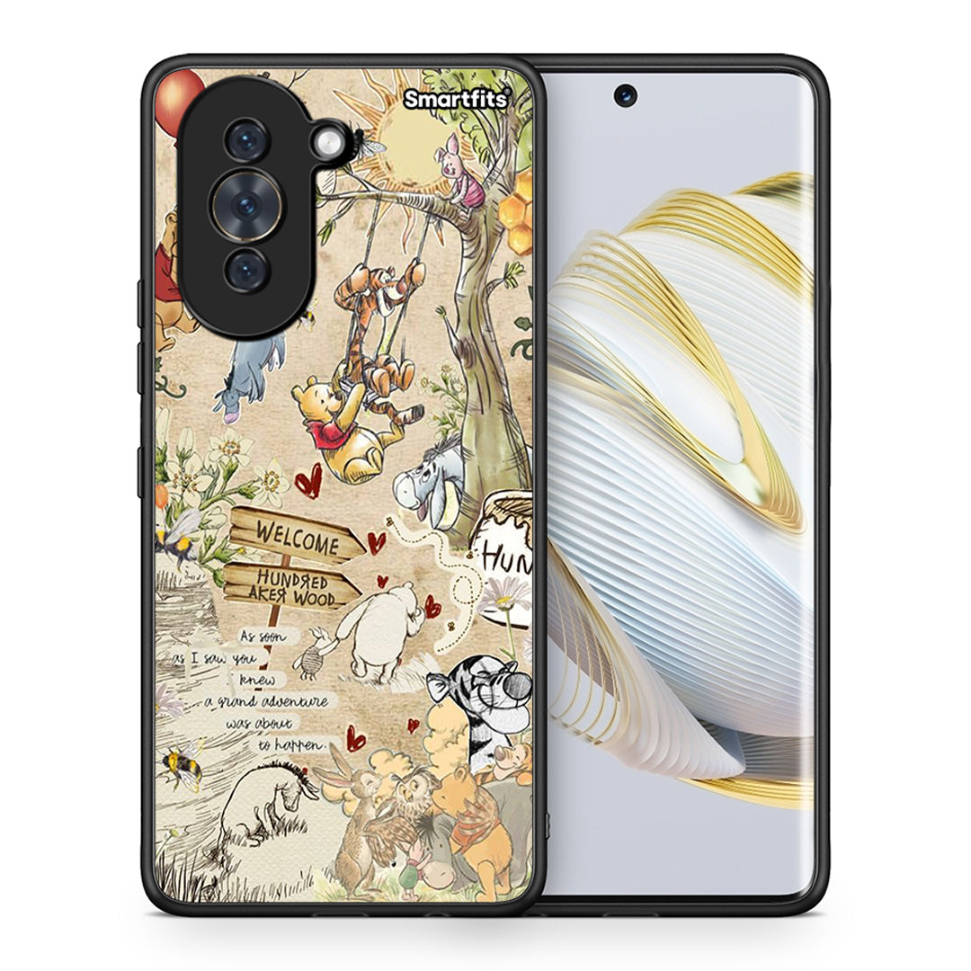 Θήκη Huawei Nova 10 Happy Friends από τη Smartfits με σχέδιο στο πίσω μέρος και μαύρο περίβλημα | Huawei Nova 10 Happy Friends case with colorful back and black bezels