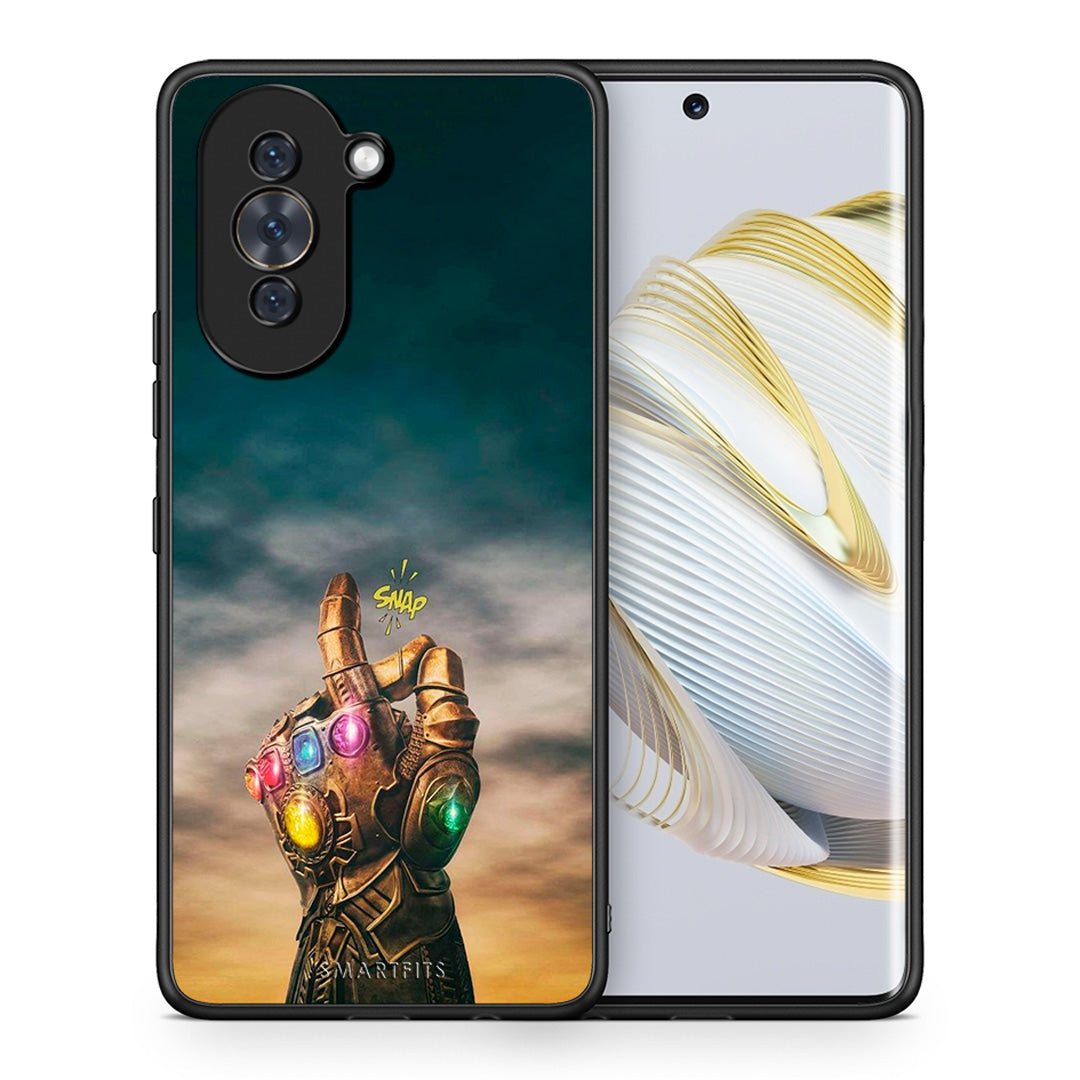 Θήκη Huawei Nova 10 Infinity Snap από τη Smartfits με σχέδιο στο πίσω μέρος και μαύρο περίβλημα | Huawei Nova 10 Infinity Snap case with colorful back and black bezels