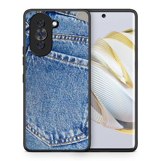 Θήκη Huawei Nova 10 Jeans Pocket από τη Smartfits με σχέδιο στο πίσω μέρος και μαύρο περίβλημα | Huawei Nova 10 Jeans Pocket case with colorful back and black bezels